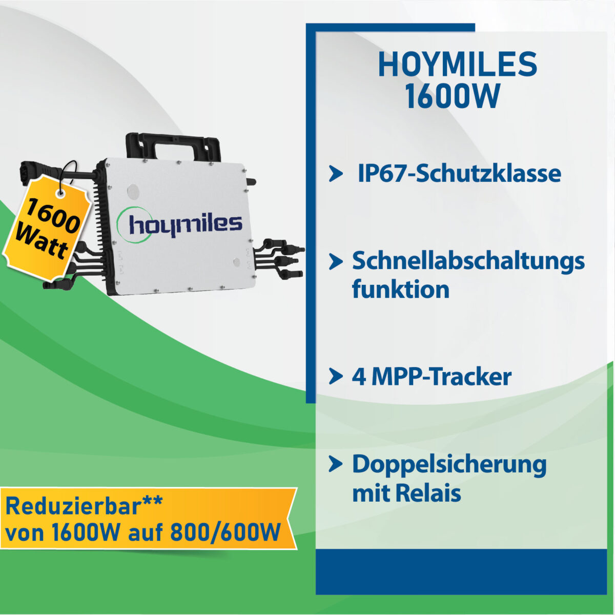 Hoymiles 1600W Wechselrichter DTU WLite S Mikrowechselrichter für